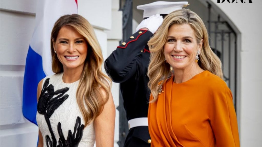 Máxima e Melania: elegância diplomática em destaque na Casa Branca